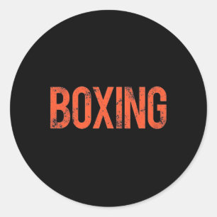 Pegatina Redonda Pelea Como Un Campeón De Boxeo Con Problemas