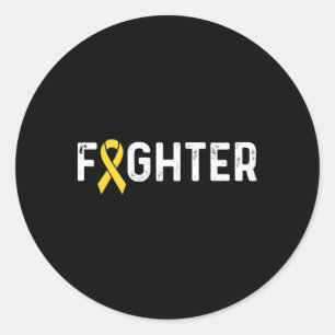 Pegatina Redonda Pelea de Cáncer Infantil