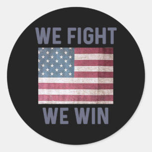 Pegatina Redonda Pelea Ganamos Dem Presidencial Harris 2024