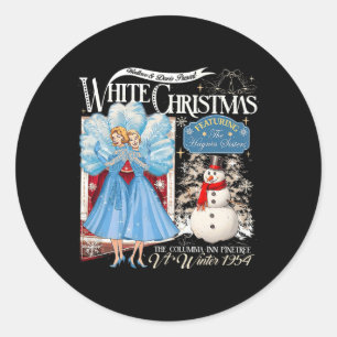 Pegatina Redonda Película de las hermanas Navidades Blancas Festivi