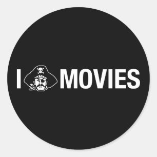 Pegatina Redonda películas piratas