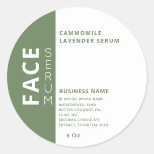 Pegatina Redonda pelo profesional minimalista y producto para el cu