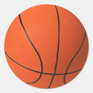 Pegatina Redonda Pelota de baloncesto