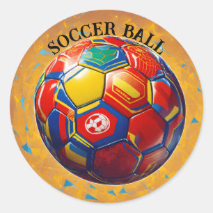 Pegatina Redonda pelota de fútbol