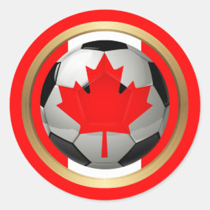 Pegatina Redonda Pelota de fútbol canadiense