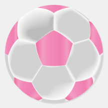 Pelota de fútbol rosa y blanco
