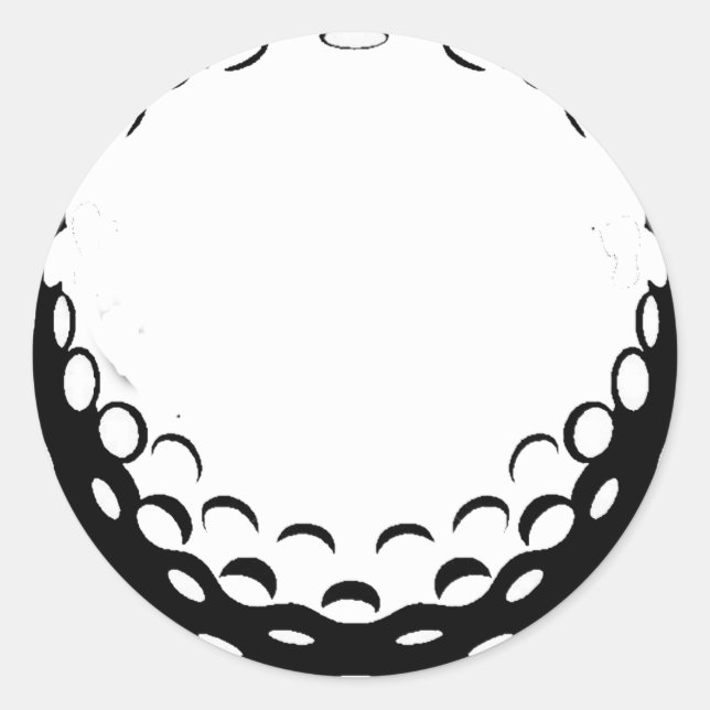 PEGATINA REDONDA PELOTA DE GOLF (Anverso)