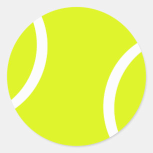 Pegatina Redonda Pelota de tenis