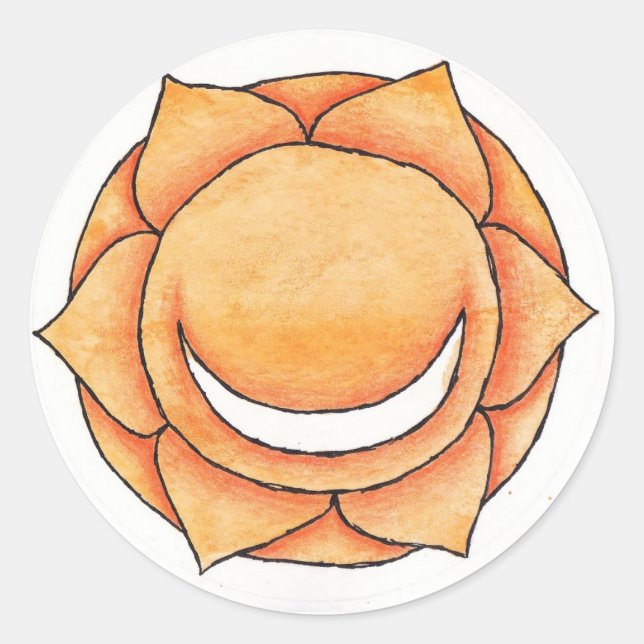 Pegatina Redonda Pelvic Chakra (Anverso)