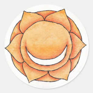 Pegatina Redonda Pelvic Chakra