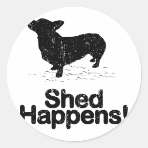 Pegatina Redonda Pembroke Welsh Corgi