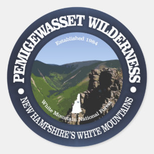 Pegatina Redonda Pemigewasset Wilderness
