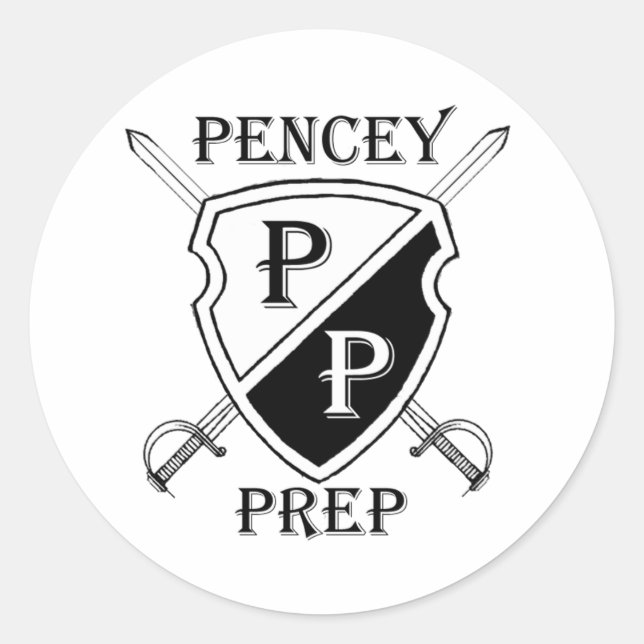 Pegatina Redonda Pencey Prep (Anverso)