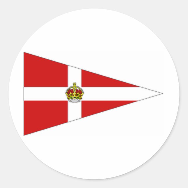 Pegatina Redonda Pendiente de Irlanda (Anverso)