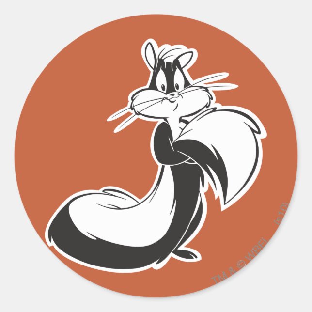 Pegatina Redonda Penélope Grabando cola (Anverso)