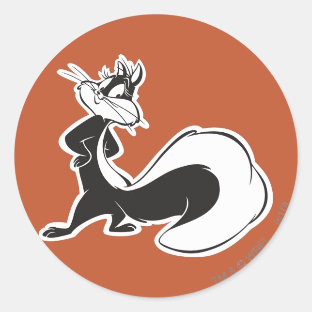 Pegatina Redonda Penelope Posing (Anverso)