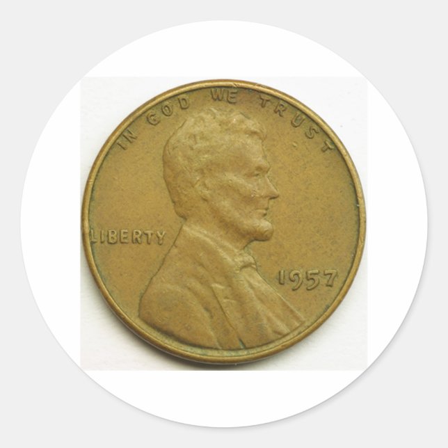 Pegatina Redonda penique (Anverso)