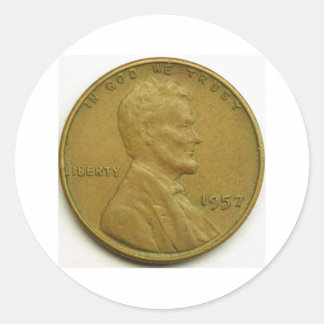 Pegatina Redonda penique