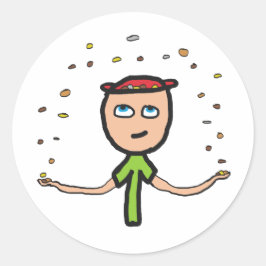 Pegatina Redonda Pennies del cielo