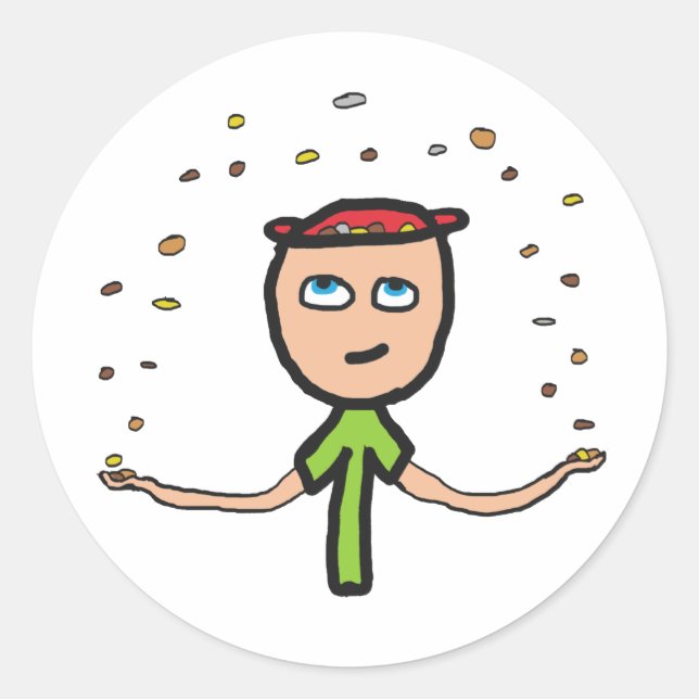 Pegatina Redonda Pennies del cielo (Anverso)