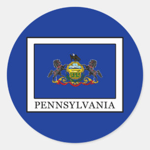 Pegatina Redonda Pennsylvania
