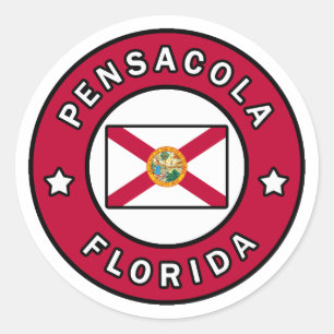 Pegatina Redonda Pensacola Florida
