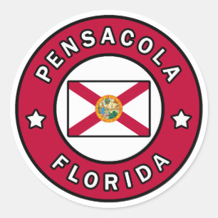 Pegatina Redonda Pensacola la Florida