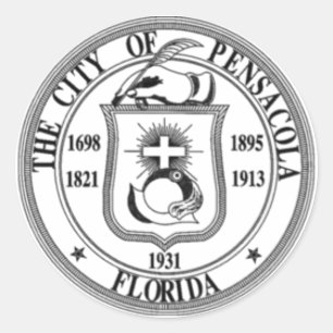 Pegatina Redonda Pensacola Seal