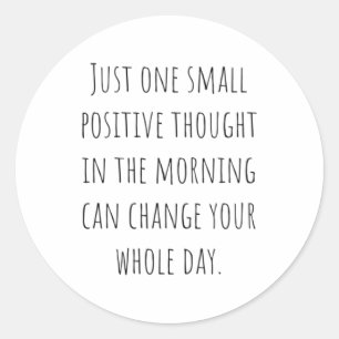 Pegatina Redonda Pensamiento positivo Motivación diaria y citas par