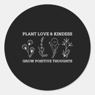 Pegatina Redonda Pensamientos positivos Amabilidad de autocuidado r