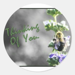 Pegatina Redonda ¡Pensando en ti!