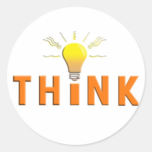 Pegatina Redonda Pensar