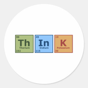 Pegatina Redonda Pensar