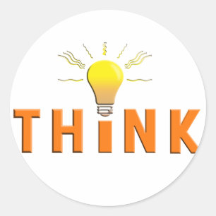 Pegatina Redonda Pensar