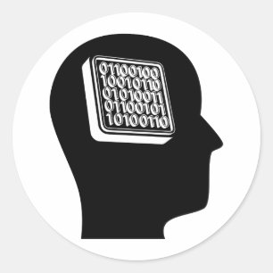 Pegatina Redonda Pensar en la ingeniería de software