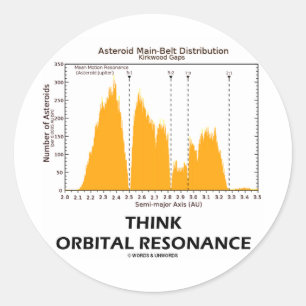 Pegatina Redonda Pensar en la Resonancia Orbital (Astronomía)