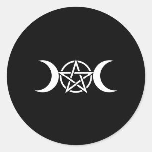 Pegatina Redonda Pentacle Pagan Wiccan Occult