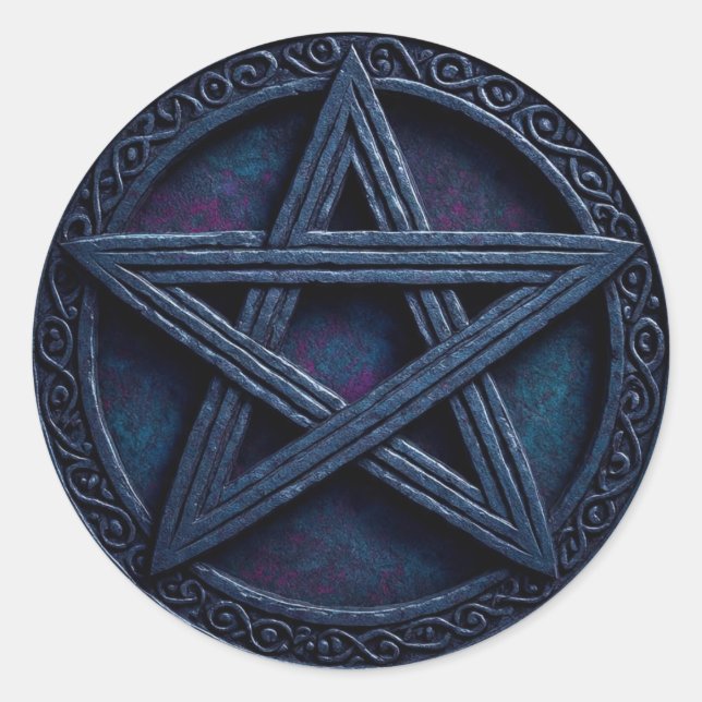 Pegatina Redonda Pentacles4Pagans (Anverso)