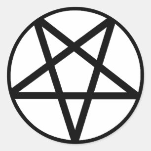 Pegatina Redonda Pentagram