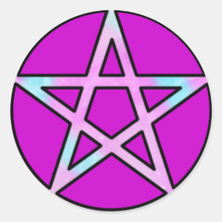 Pegatina Redonda Pentagram