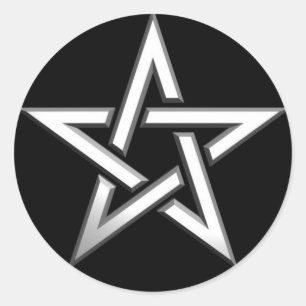 Pegatina Redonda Pentagram star