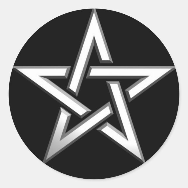 Pegatina Redonda Pentagram star (Anverso)