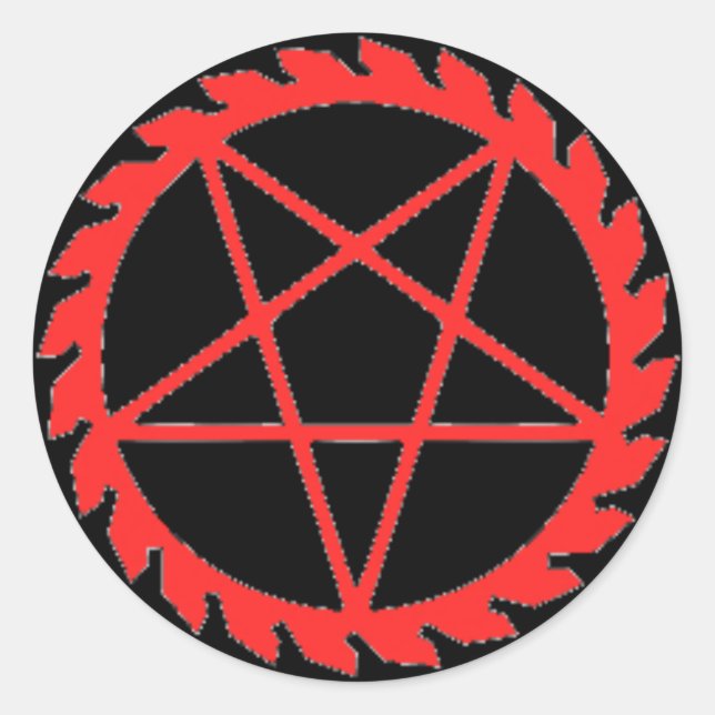 Pegatina Redonda Pentagram Sticker (Anverso)