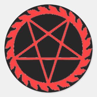 Pegatina Redonda Pentagram Sticker