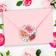 Peonías Rosa Melocotón Hojas Florales Borgoña