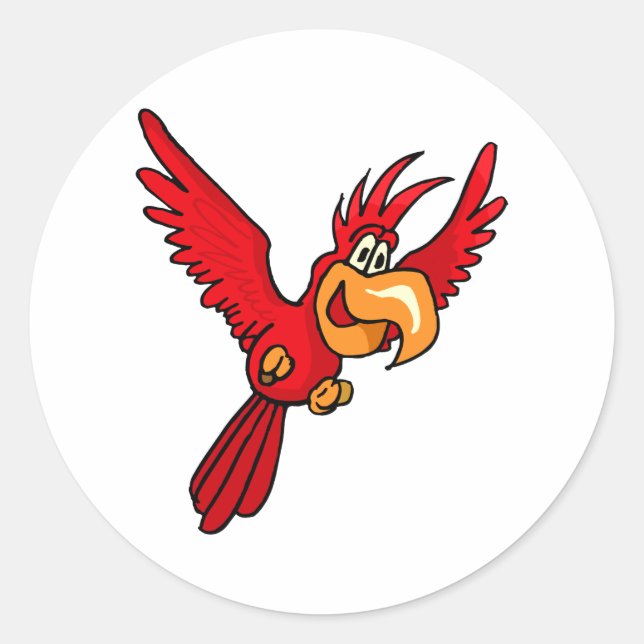 Pegatina Redonda Pepe Parrot (Anverso)