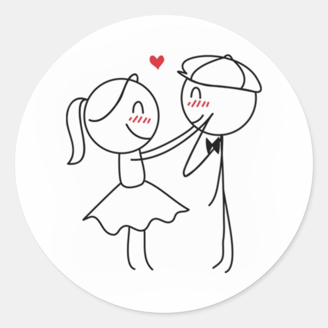 Pegatina Redonda Pepe y Lulu (Anverso)