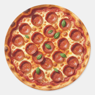 Pegatina Redonda Pepperoni