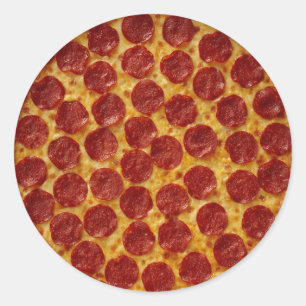 PEGATINA REDONDA PEPPERONI PIZZA