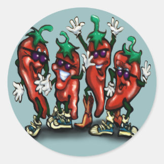 Pegatina Redonda Peppers